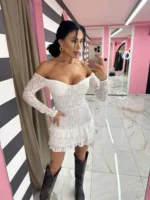 White Romance Mini Dress