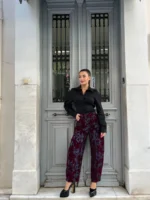 Velvet Bordeaux Pants