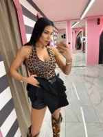 Black Flare Skirt-Shorts - Image 2