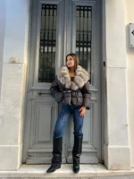 Frost Black Belted Coat - Image 2