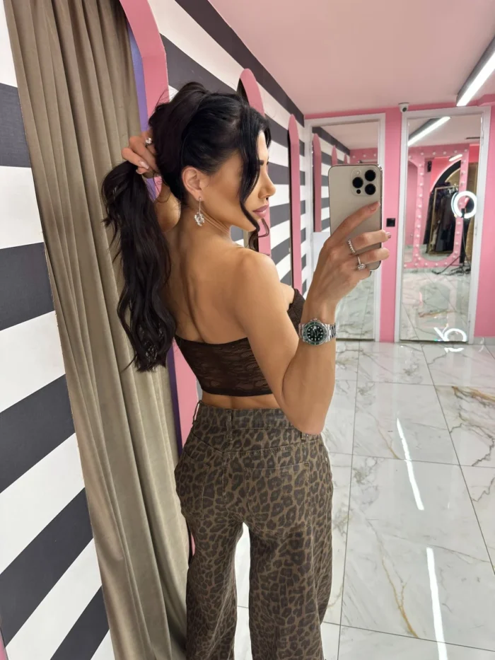 Mocha Lace Bustier - Image 2