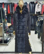 Πλεκτή Μακριά Ζακέτα με Αληθινή Γούνα Αλεπούς - Image 10