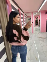 Sweater Choco Blush – Καφέ / Ροζ - Image 2