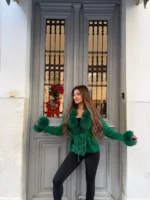 Emerald Mini Fur Knit Jacket