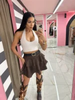 Mocha Breeze Skirt-Shorts