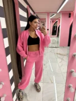 Cozy Zip Set – Ροζ