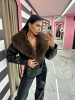 Luxe Real Fur Leather Jacket