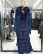 Πλεκτή Μακριά Ζακέτα με Αληθινή Γούνα Αλεπούς - Image 11