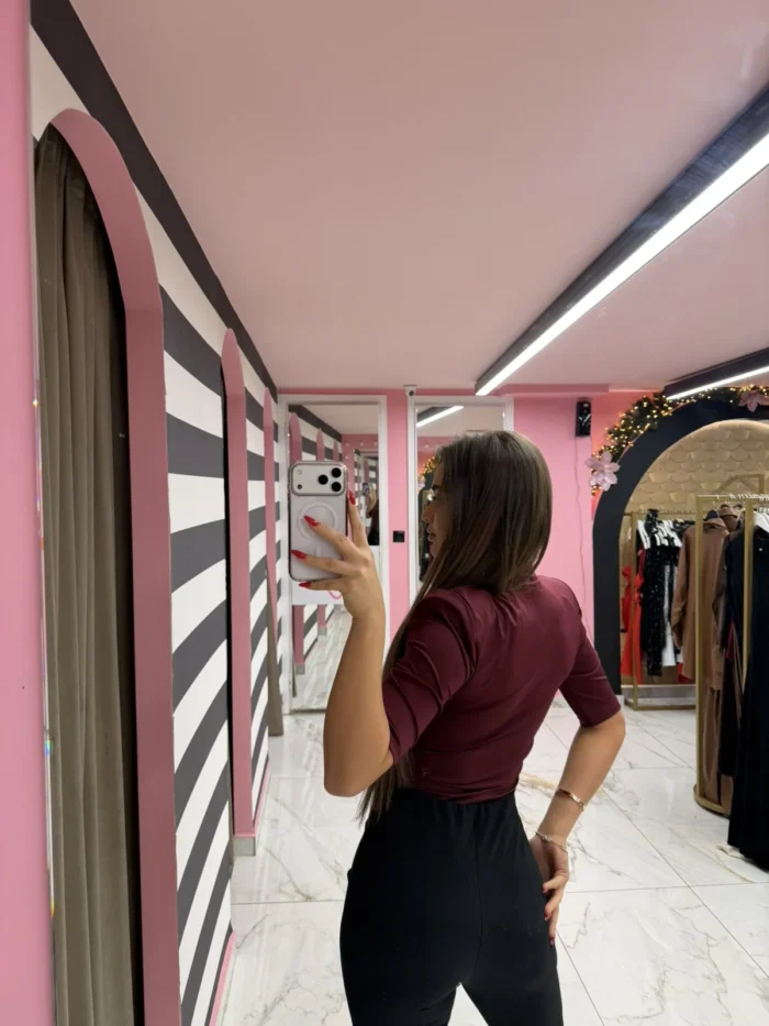 Burgundy Power Bodysuit - Image 2