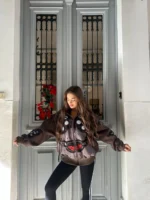 Daisy Rebel Jacket – Ζακέτα με Παγιέτες & Σχέδιο