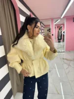 Yellow Soft Fur Jacket