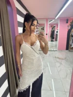 White Crystal Asym Top