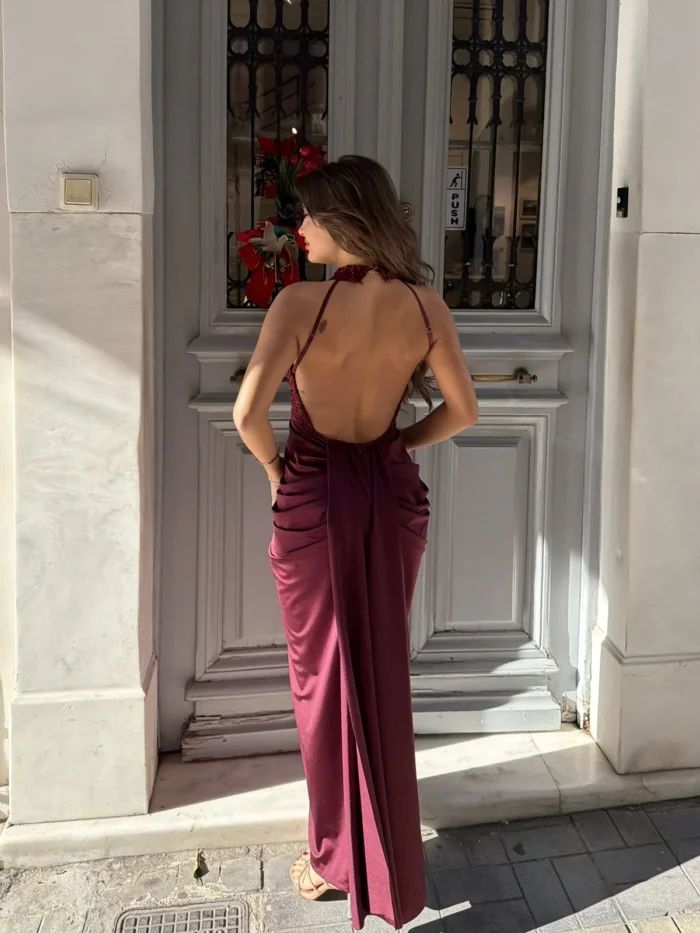 Maxi Dress  Burgundy Night - Image 2