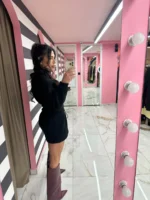 Black Corset Mini Dress - Image 2