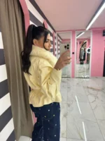 Yellow Soft Fur Jacket - Image 2