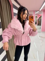 Pink Frost Peplum Jacket - Image 2