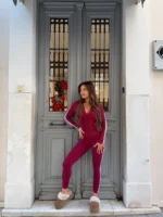 Wine Red Jumpsuit