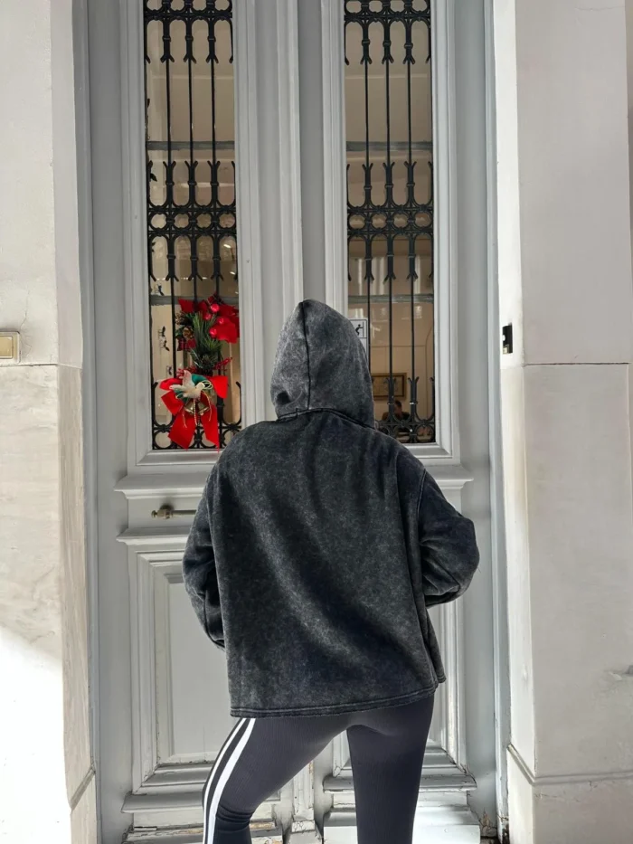 Kitty Denim Hoodie - Image 2