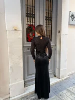 Black Velvet Icon Maxi Dress - Image 2
