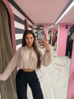 Soft Bloom Crop Top – Nude