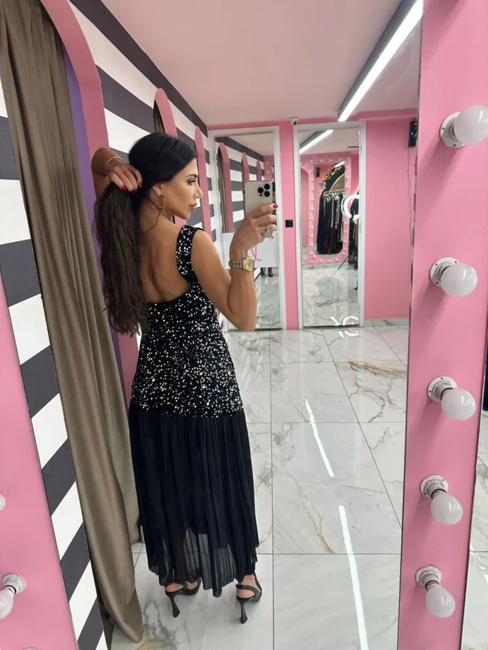 Black Sparkle Midi Dress - Image 2