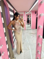 Champagne Glam Maxi Dress