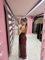 Burgundy Desire Maxi Dress - Image 2