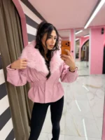 Pink Frost Peplum Jacket