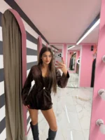 Κοστούμι  Velvet Boss  – Καφέ