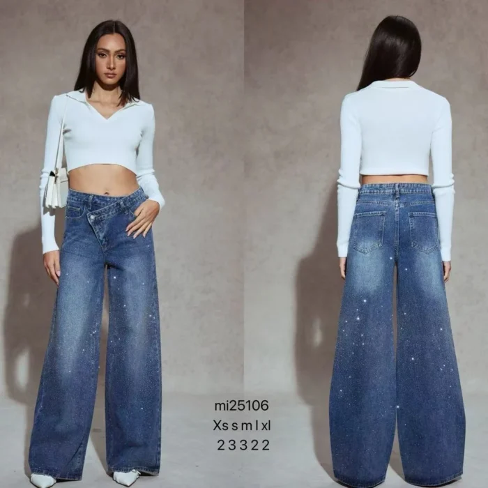 Galaxy Sparkle Wide Leg Jeans - Image 3