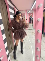 Chocolate Romance Mini Dress