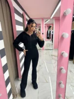 Black Comfort Zip Set