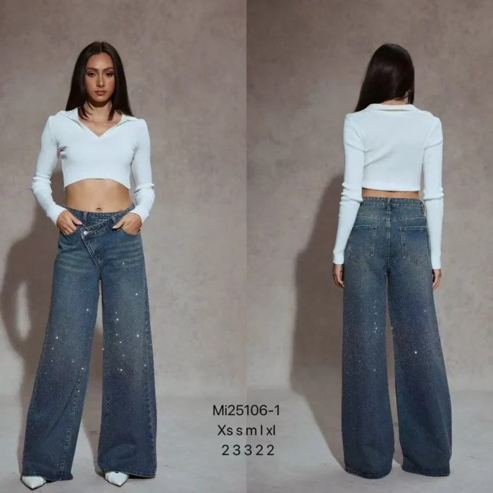 Galaxy Sparkle Wide Leg Jeans - Image 2