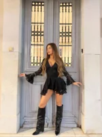 Black Lace Mini Dress & Playsuit