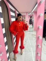 Scarlet Feather Pants