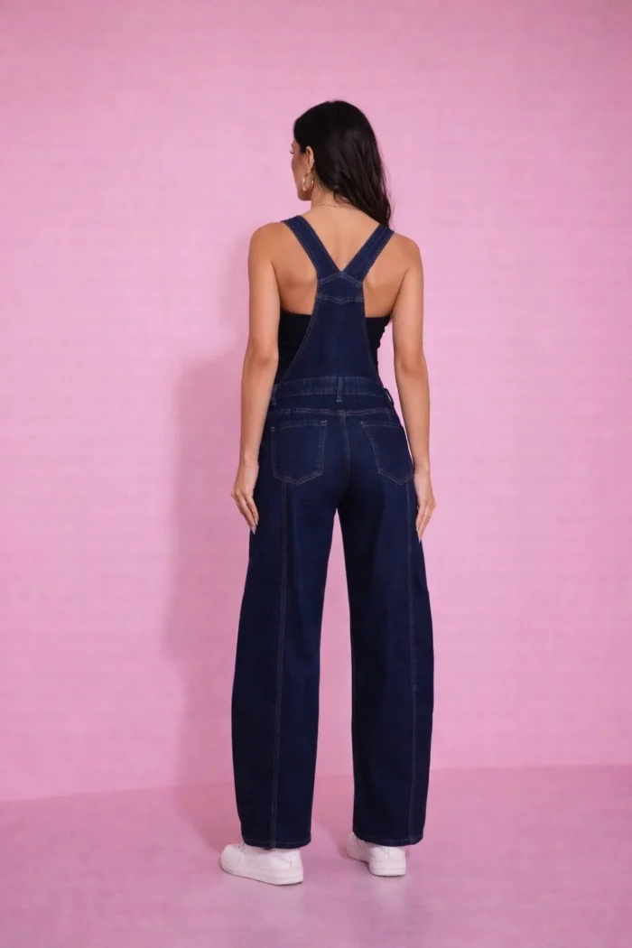Classic Fit Denim Overalls - Image 2