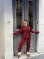 Velour Comfort Set – Bordeaux