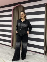 Πετροπλυμένη Φόρμα με Strass Λεπτομέρειες - Image 2