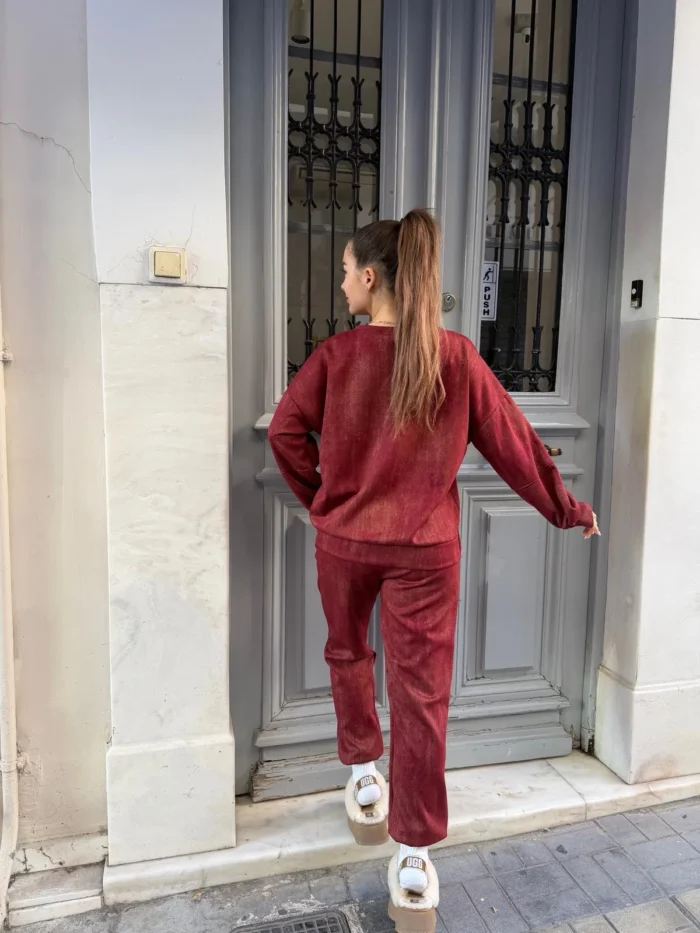 Velour Comfort Set – Bordeaux - Image 2