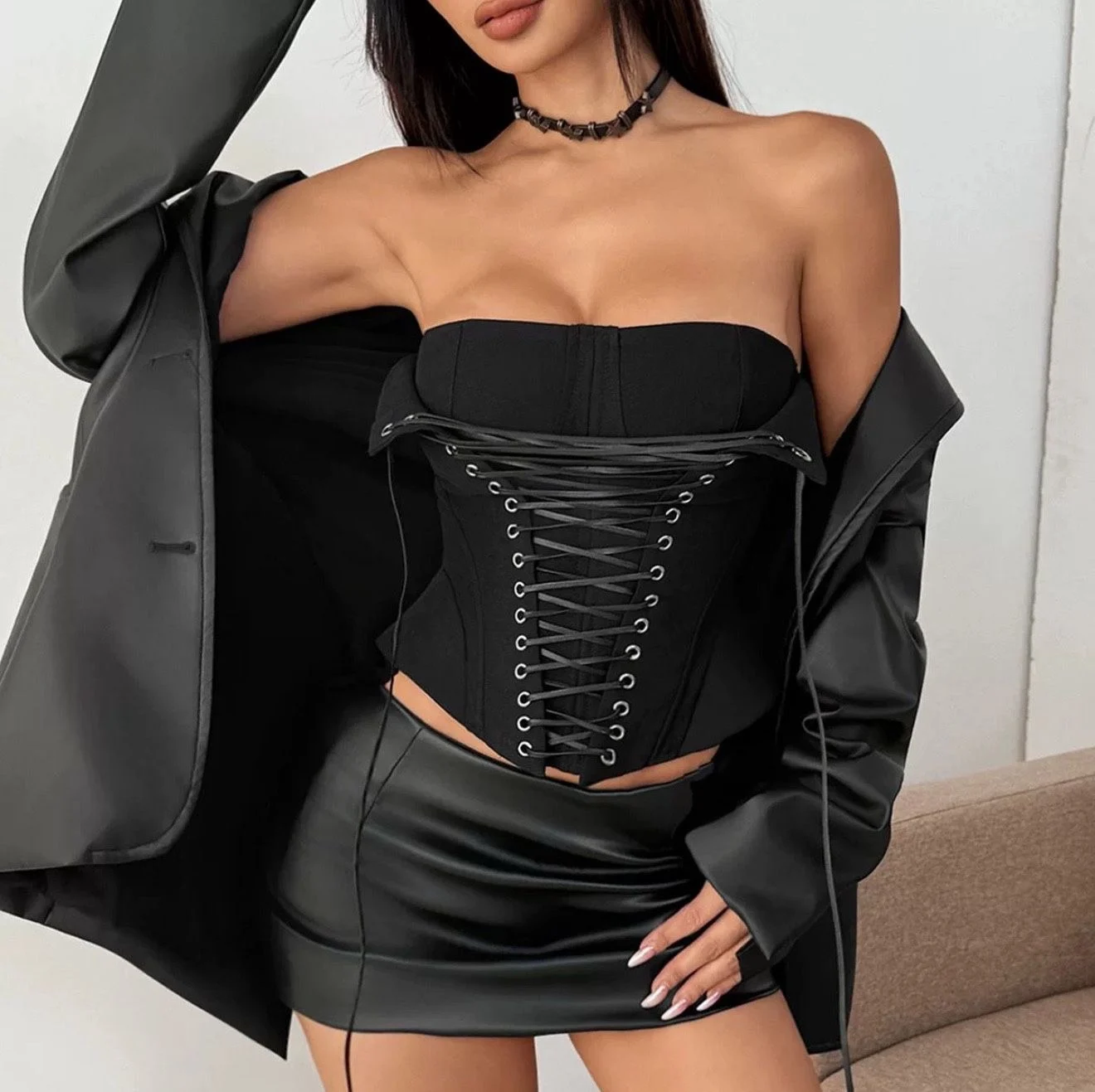 0-02-05-4dc75956e7ce9d8d9a1c806eb6ca783d3c2bd5880dbdf0dc92af5b502794c66c_220b5c0063e Midnight Corset Top - Image 1