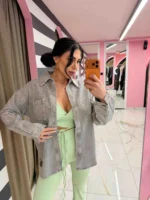 Crystal Denim Shirt – Grey Ice