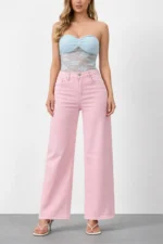 Pink Crystal Wide Leg Jean - Image 2