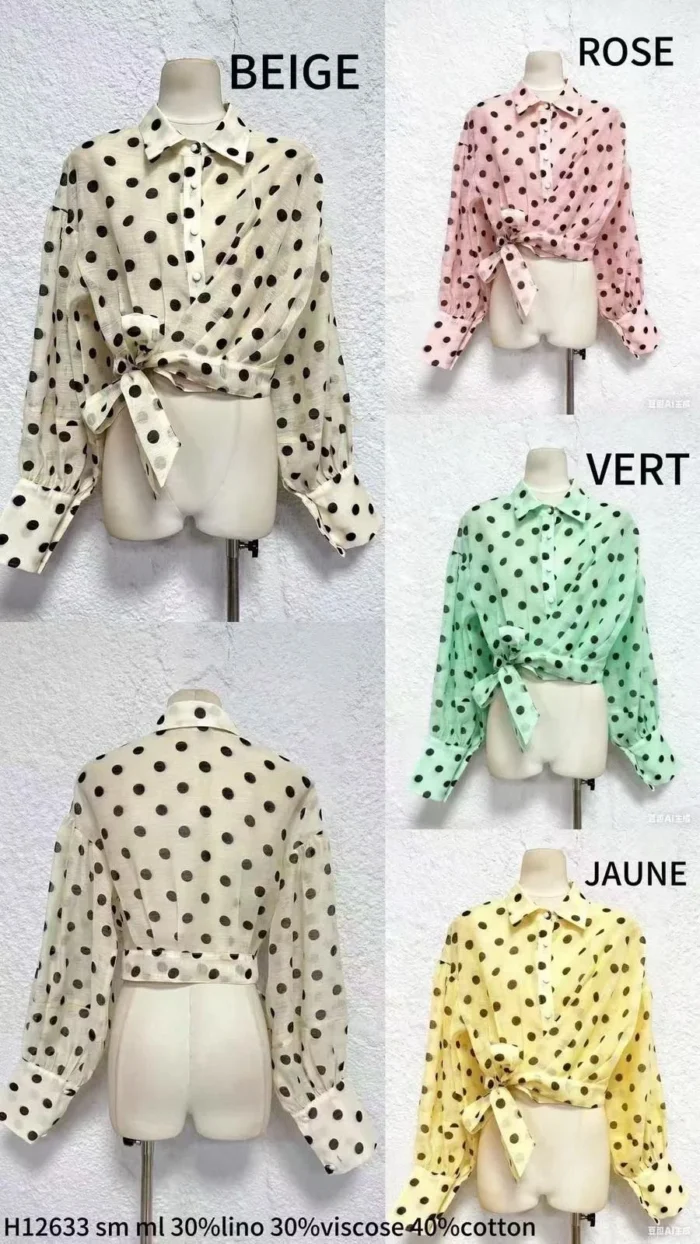 Polka Dot Tie Shirt - Image 2