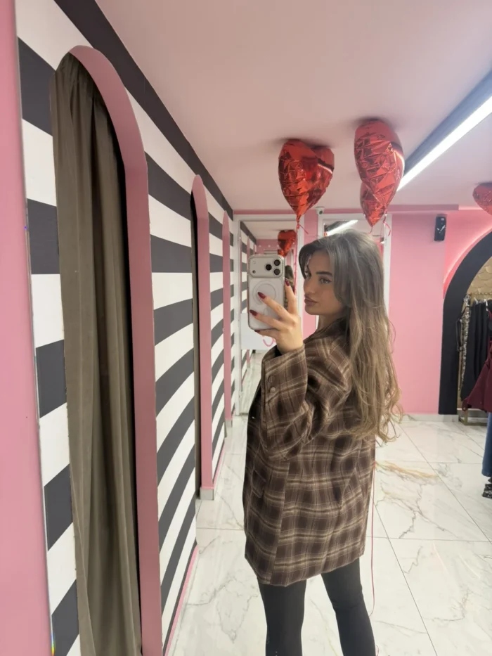 Brown Check Blazer - Image 2