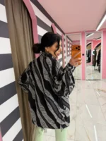 Crystal Denim Shirt – Pistachio Glow - Image 2