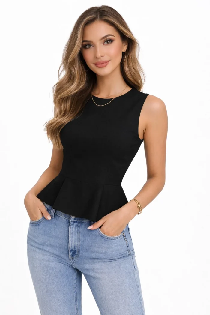 Essential Peplum Top - Image 3
