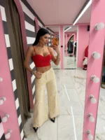 Sunny Bloom Wide Leg Jeans