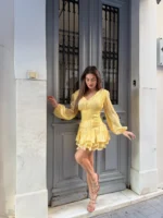 Lemon Glow Mini Dress