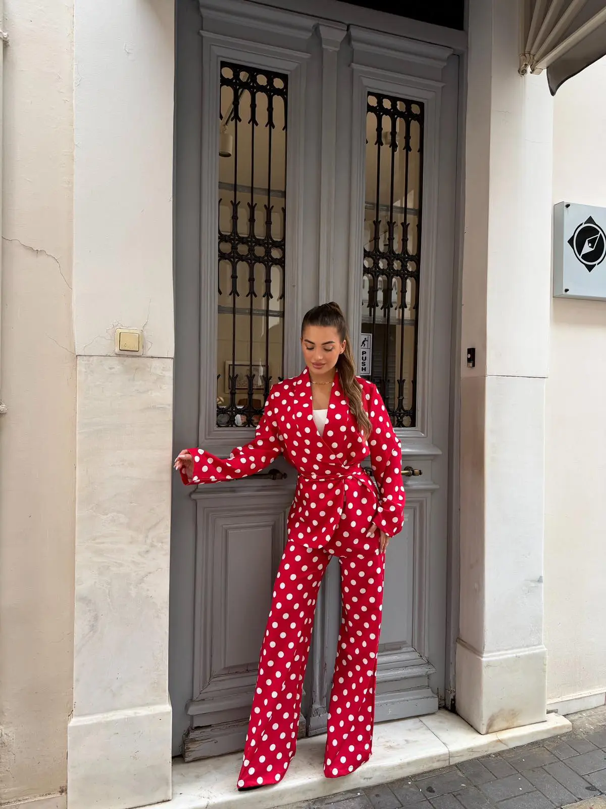 0-02-05-3cd86e6327a8381dec28be00f26b23be335eb90b02253077bf5041955f44ae51_220ccc4b315 Polka Luxe Suit - Image 1