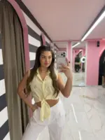 Chic Tie-Up Striped Top - Image 7